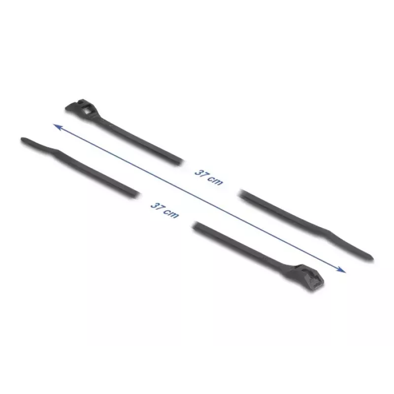 Abraçadeira reutilizável DeLOCK 19503 poliamida preto 370 mm 100 unid.