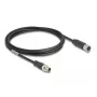 Cabo de rede DeLOCK M12 X-codificado 8 pinos ficha para conector fêmea Cat5e 2 m preto