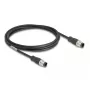 Cabo de rede DeLOCK M12 D-codificado 4 pinos ficha para ficha Cat5e 2 m preto