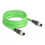 Cabo de rede DeLOCK M12 A-codificado 8 pinos macho para macho PUR (TPU) 5 m