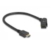 DeLOCK HDMI conector fêmea para painel 45° angular para HDMI macho cabo 30 cm 8K 60 Hz preto