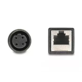 Cabo adaptador DeLOCK M12 D-codificado 4 pinos fêmea para fêmea RJ45 50 cm