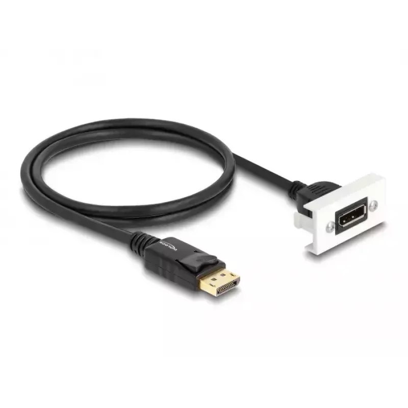 DeLOCK Easy 45 módulo DisplayPort 8K 30 Hz com pigtail 22,5 x 45 mm