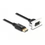 DeLOCK Easy 45 módulo DisplayPort 8K 30 Hz com pigtail 22,5 x 45 mm