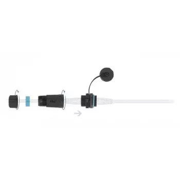 DeLOCK 86701 Acoplador impermeável RJ45 fêmea para fêmea Cat.6A com tampa, preto
