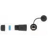 DeLOCK 86701 Acoplador impermeável RJ45 fêmea para fêmea Cat.6A com tampa, preto