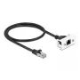 Cabo de rede DeLOCK Easy 45 módulo RJ45 S/FTP Cat.6A 0,5 m preto