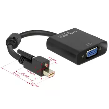 Adaptador de cabo de vídeo DeLOCK 62641 Mini DisplayPort para VGA 0,25 m