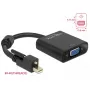 Adaptador de cabo de vídeo DeLOCK 62641 Mini DisplayPort para VGA 0,25 m