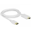 Adaptador de cabo de vídeo DeLOCK 83819 3 m DisplayPort HDMI branco