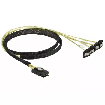 Cabo de alimentação interno DeLOCK 85687, 1 m, Mini SAS SFF-8087 para 4 SATA