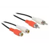 Cabo de áudio DeLOCK 85807 5 m 2 x RCA preto vermelho branco