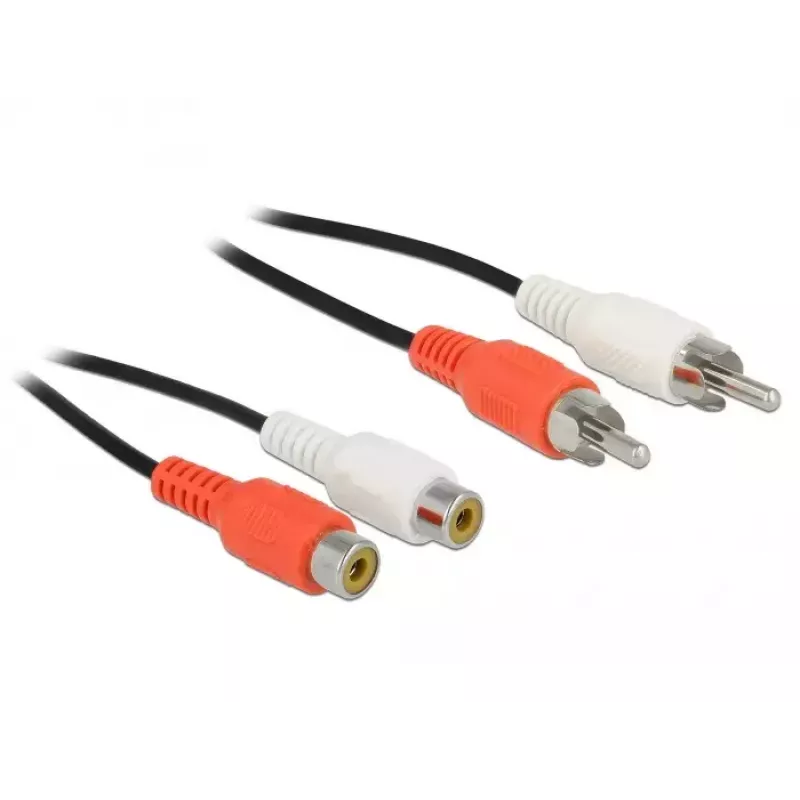 Cabo de áudio DeLOCK 85807 5 m 2 x RCA preto vermelho branco