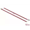 Abraçadeira DeLOCK 18777 aço inoxidável vermelho 200 mm 10 unid.