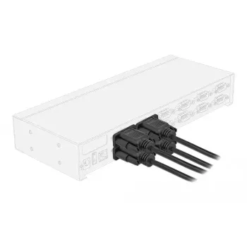 Delock Cabo null modem RS-232, D-Sub 9 macho para fêmea, caixa de conector fina, 1 m, preto