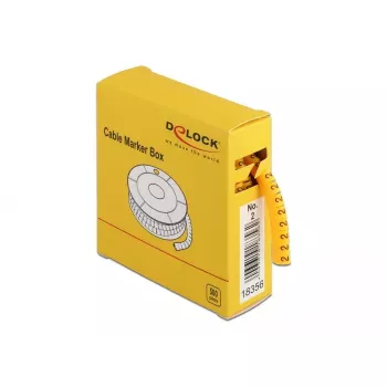 Marcadores de cabos DeLOCK 18356 amarelo 500 unid.