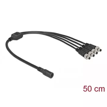 Splitter de cabo DeLOCK 86588 5,5 x 2,1 mm 1 x fêmea para 4 x macho aparafusável
