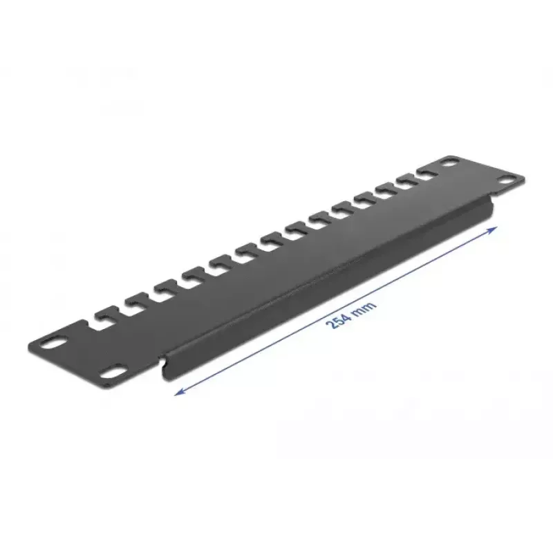 Painel de gestão de cabos DeLOCK 10 polegadas calha de suporte de cabos 1U preto
