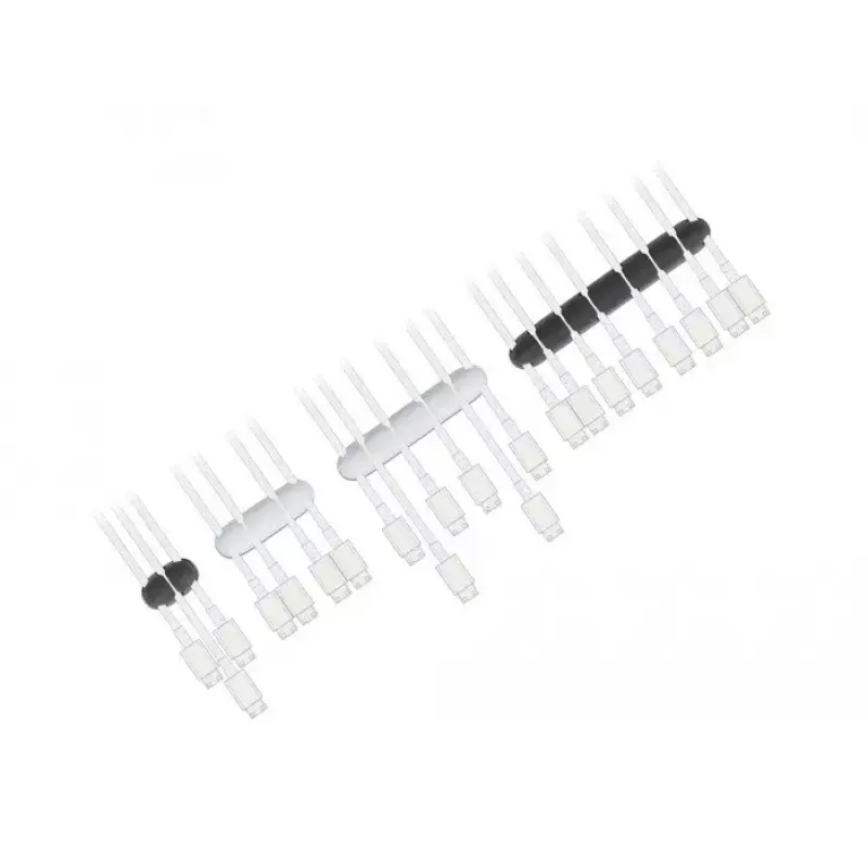 Fixador de cabos DeLOCK 18402 conjunto combinado autoadesivo 4 unid. preto branco