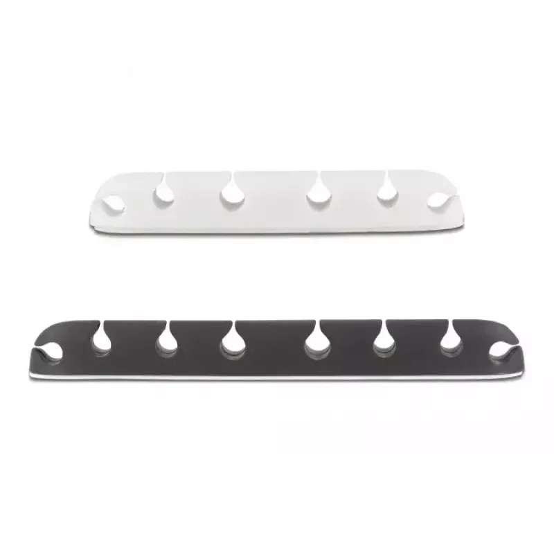 Fixador de cabos DeLOCK 18402 conjunto combinado autoadesivo 4 unid. preto branco