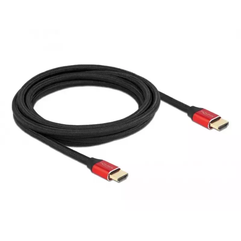 Cabo HDMI DeLOCK Ultra High Speed 48 Gbit/s 8K 60 Hz vermelho 3 m
