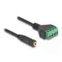DeLOCK 66295 Cabo adaptador de áudio, 3,5 mm 4 pinos fêmea para bloco de terminais, 20 cm