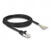 Cabo DeLOCK RJ50 macho para extremidades abertas S/FTP 2 m preto