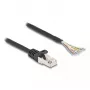 Cabo DeLOCK RJ50 macho para extremidades abertas S/FTP 2 m preto