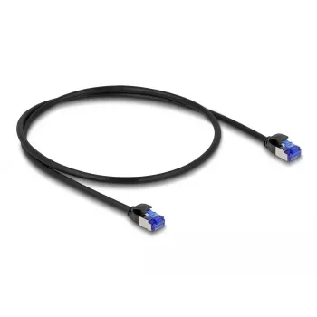 Cabo de rede DeLOCK RJ45 Cat.6A S/FTP fino 0,5 m preto