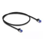 Cabo de rede DeLOCK RJ45 Cat.6A S/FTP fino 0,5 m preto