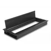 Passa-cabos DeLOCK para montagem em mesa com escova 300 x 120 x 28 mm preto