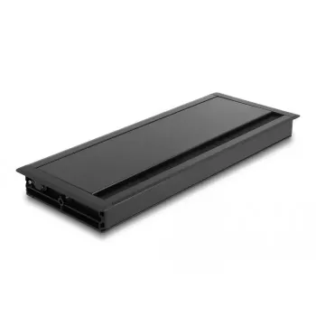 Passa-cabos DeLOCK para montagem em mesa com escova 300 x 120 x 28 mm preto
