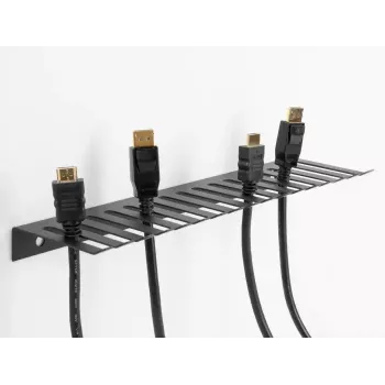 Fixador de cabos para montagem na parede DELOCK 66887, cinzento, 90 mm x 25 mm x 0,325 m, 1 unid.