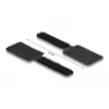 Fixador de cabos DeLOCK mini com velcro 90 mm x 24 mm autoadesivo 10 unid. preto