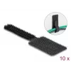 Fixador de cabos DeLOCK mini com velcro 90 mm x 24 mm autoadesivo 10 unid. preto