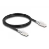Cabo de rede DELOCK 80255 Cat6a S/FTP (S-STP) RJ-45–RJ-45 preto 1 m