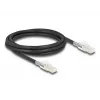 Cabo de rede DELOCK 80256 Cat6a S/FTP (S-STP) RJ-45–RJ-45, 2 m, preto