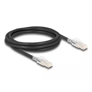Cabo de rede DELOCK 80256 Cat6a S/FTP (S-STP) RJ-45–RJ-45, 2 m, preto