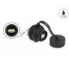 Conector de cabo DeLOCK USB 2.0 Type-B fêmea para Type-A fêmea IP68 preto