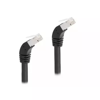 Cabo de rede DeLOCK RJ45 Cat.6A S/FTP 45° angular para baixo 3 m preto