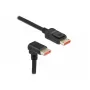 Cabo DisplayPort DeLOCK 8K 60 Hz 1 m ficha reta para ficha angular 90° para baixo