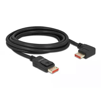 Cabo DisplayPort DeLOCK 8K 60 Hz 3 m ficha reta para ficha angular 90°