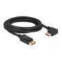 Cabo DisplayPort DeLOCK 8K 60 Hz 3 m ficha reta para ficha angular 90°