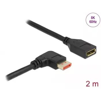 Cabo de extensão DisplayPort DeLOCK 87078 2 m 8K 60 Hz angular