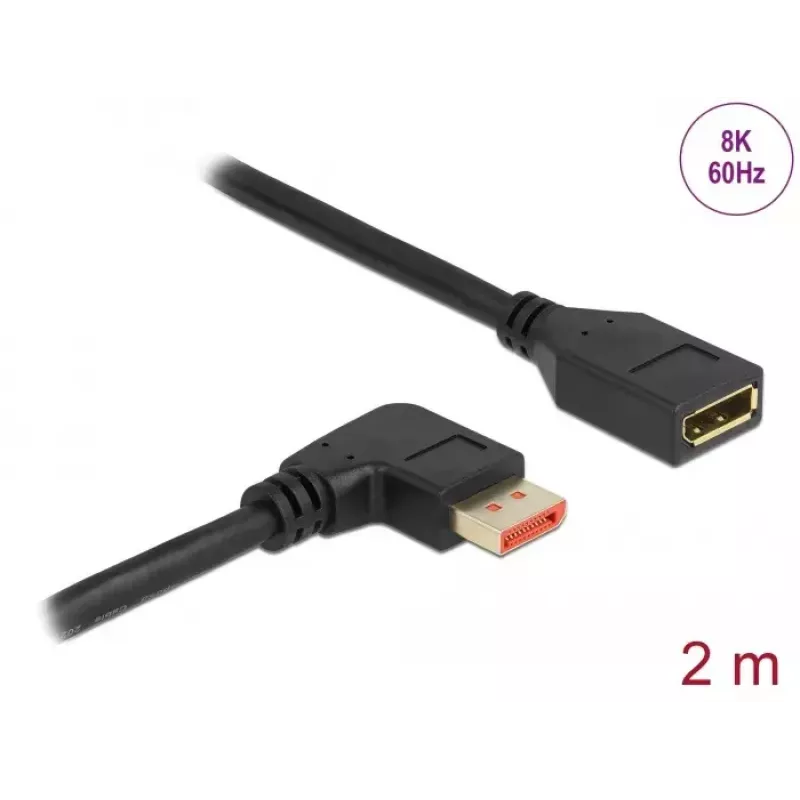 Cabo de extensão DisplayPort DeLOCK 87078 2 m 8K 60 Hz angular