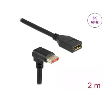 Cabo de extensão DisplayPort DeLOCK 87091 2 m angular 90° para baixo
