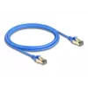 Cabo de rede DeLOCK RJ45 Cat.8.1 F/FTP fino 2 m azul