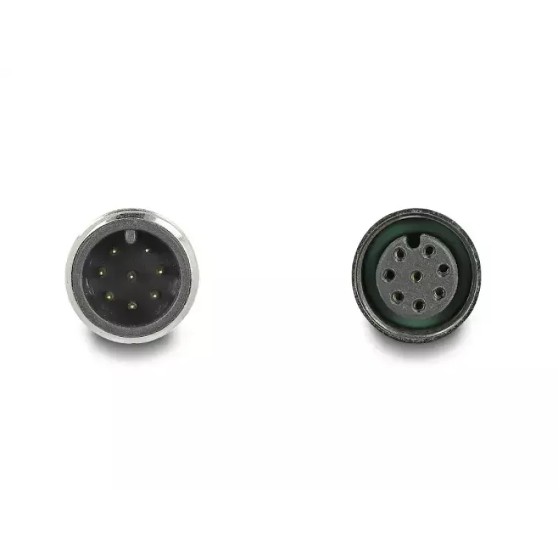 Cabo de rede DeLOCK M12 codificação A 8 polos ficha para conector fêmea PUR (TPU) 2 m preto