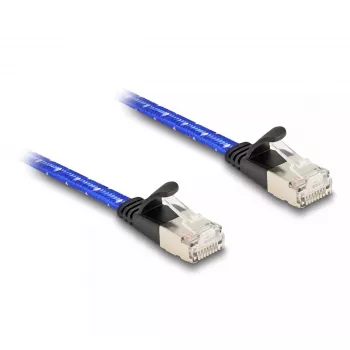 Cabo de rede DeLOCK RJ45 plano Cat.6A 5 m azul