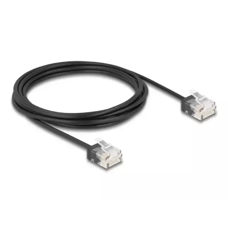 Cabo de rede DeLOCK RJ45 Cat.6 UTP ultrafino 3 m preto